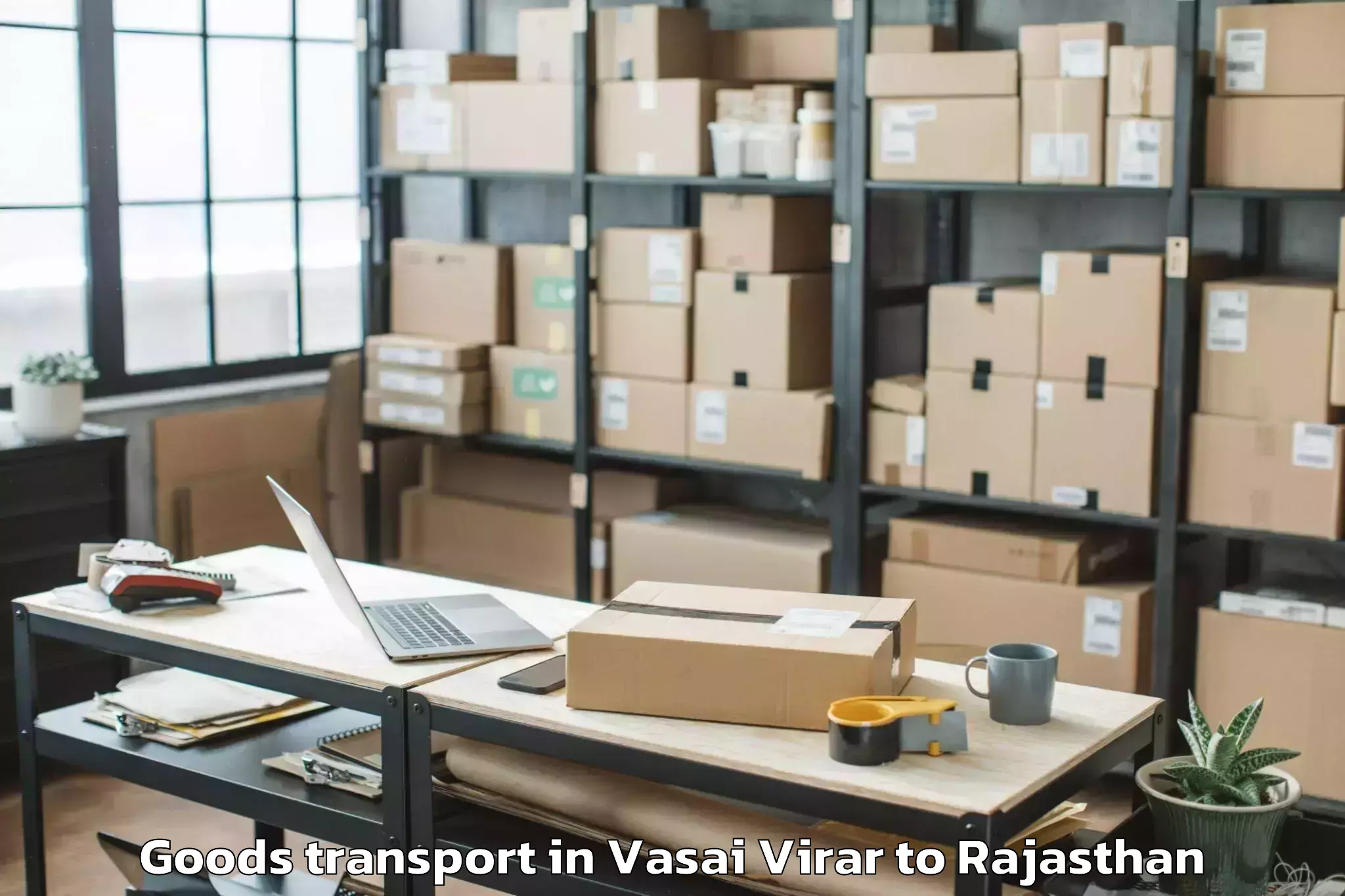 Vasai Virar to Mewar University Chittorgarh Goods Transport